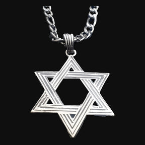 Rastafari Star of David Pendant in Silver 3.5 cm 6 g Art 500 - Bricks Masons
