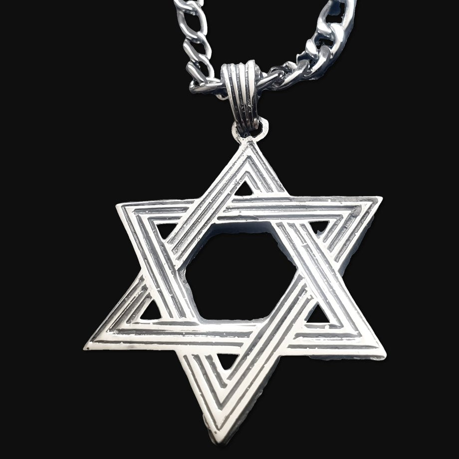 Rastafari Star of David Pendant in Silver 3.5 cm 6 g Art 500 - Bricks Masons