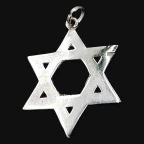 Rastafari Star of David Pendant in Silver 3.5 cm 6 g Art 500 - Bricks Masons