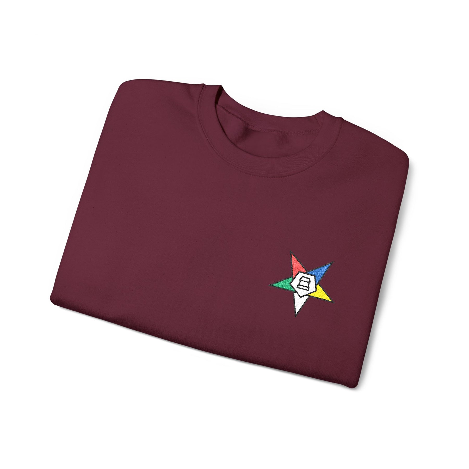 OES Sweatshirt - Crewneck Embroidered Emblem - Bricks Masons