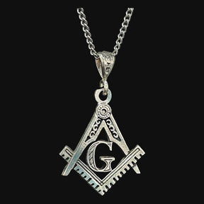 Masonic Fellow Craft Degree Pendant in 925 Silver 2.5 cm 4.5 gr Art 53 - Bricks Masons