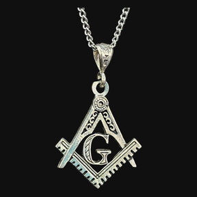 Masonic Fellow Craft Degree Pendant in 925 Silver 2.5 cm 4.5 gr Art 53 - Bricks Masons
