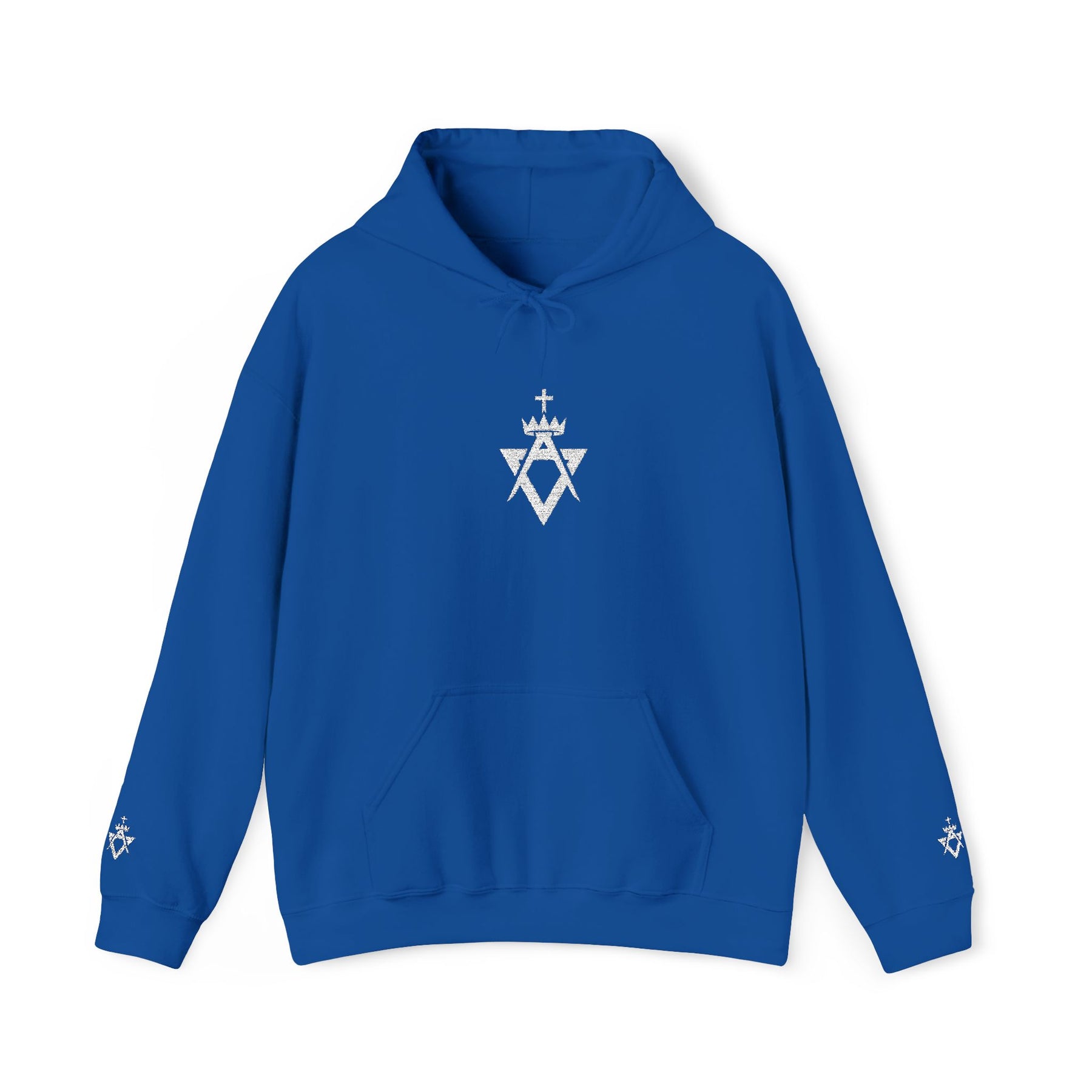 Allied Masonic Degrees Hoodie - Soft Cotton Poly Blend Embroidered Front Motif - Bricks Masons