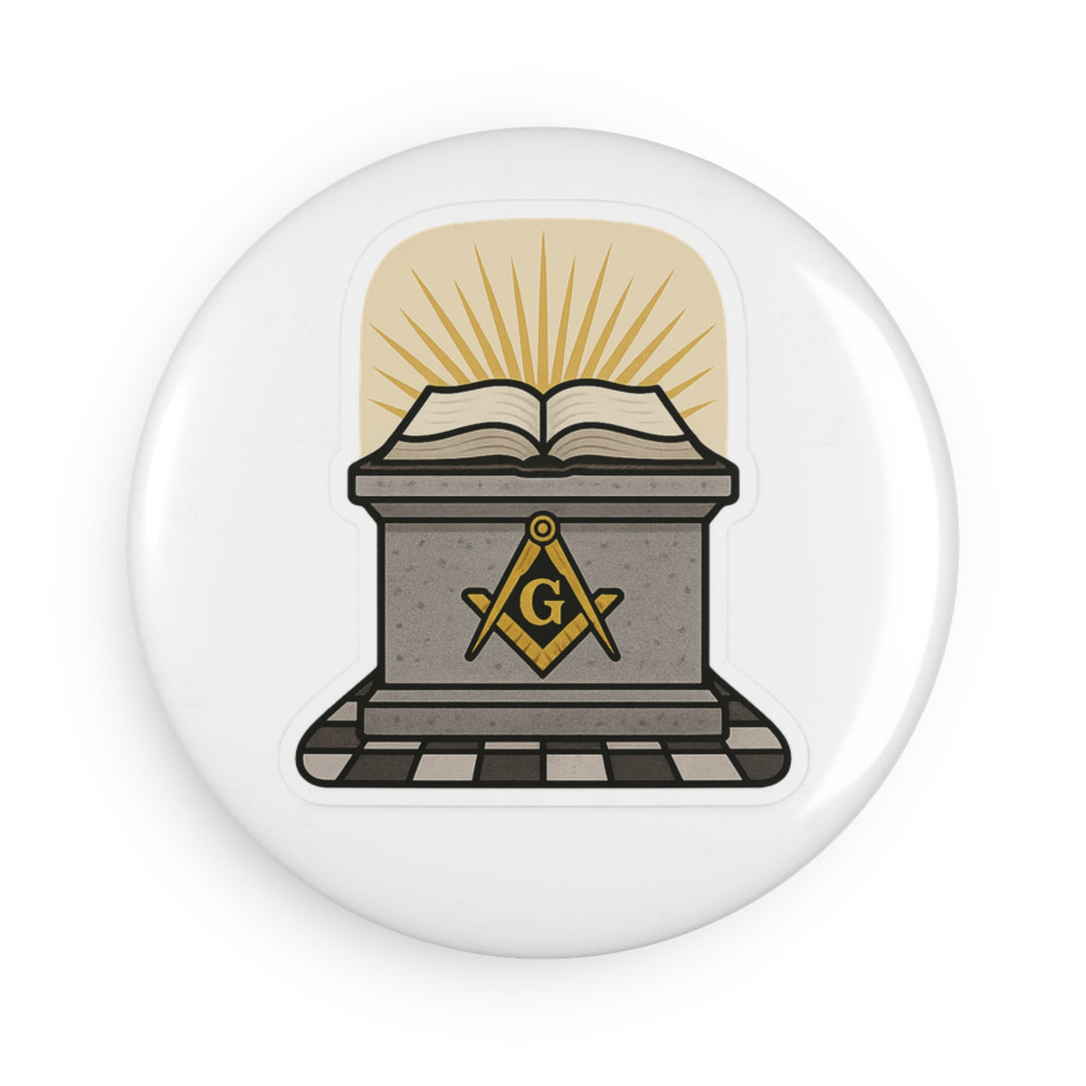 Master Mason Blue Lodge Magnet - Decorative Refrigerator - Bricks Masons