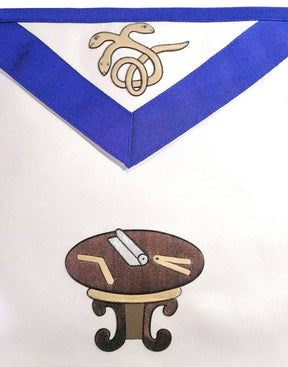 22nd Degree Scottish Rite Apron - White & Blue Knight Royal Axe