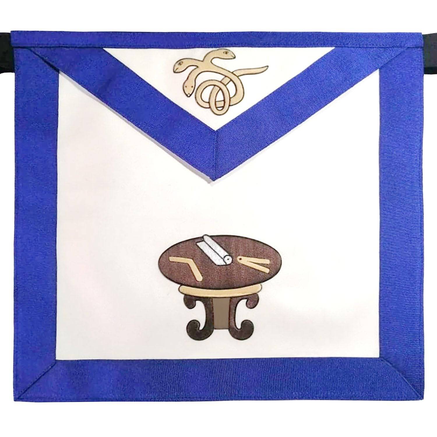 22nd Degree Scottish Rite Apron - White & Blue Knight Royal Axe