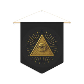 Eye of Providence Pennant - Radiant Triangle with All-Seeing Eye - Bricks Masons
