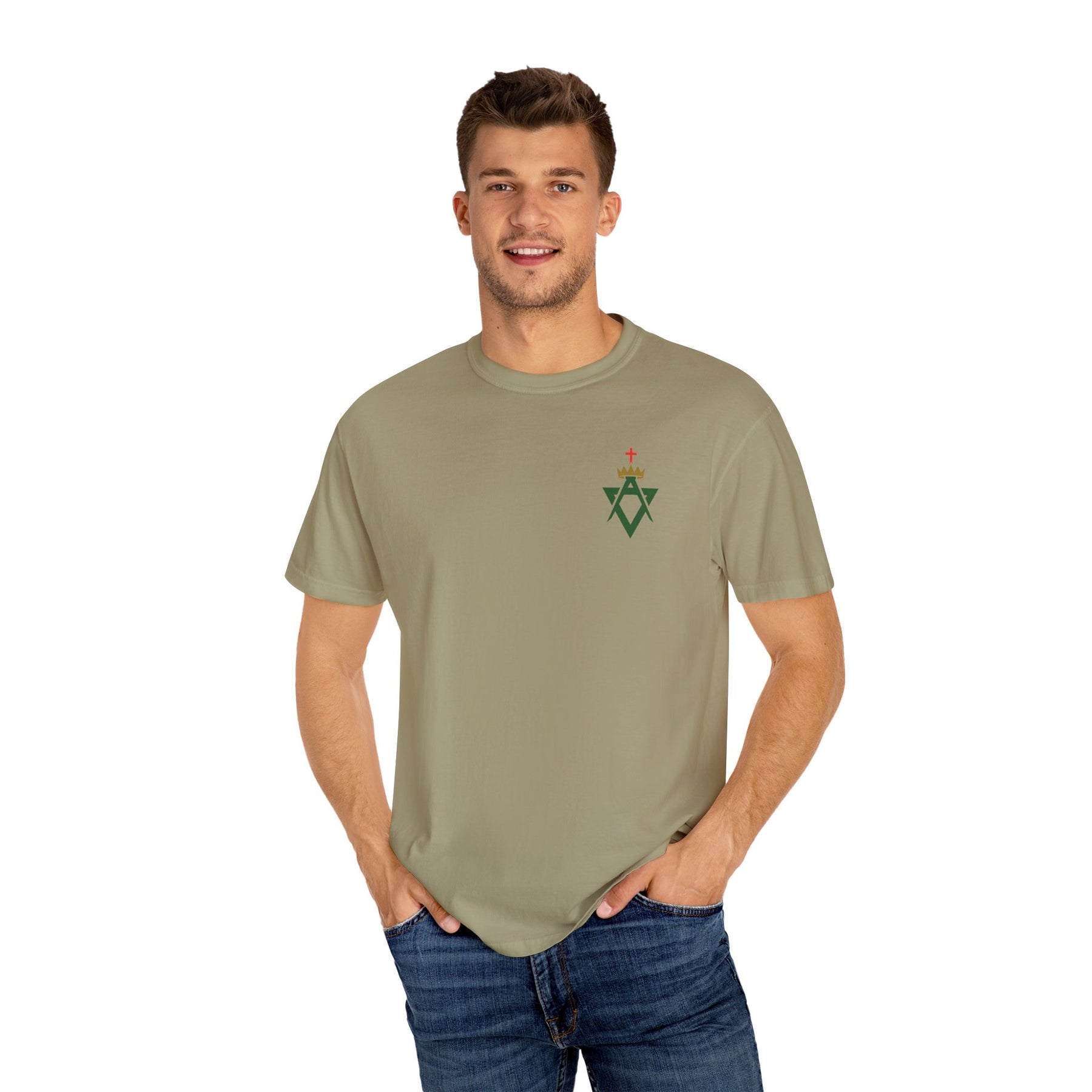 Allied Masonic Degrees T-Shirt - Cotton Garment-Dyed Tee Various Colors - Bricks Masons