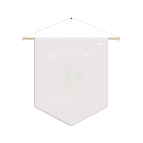 DOI Pennant - Personalized Pink Polyester Twill - Bricks Masons