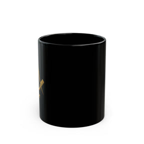 Widows Sons Mug - Gold Square & Compass with Skull & Bones - Bricks Masons