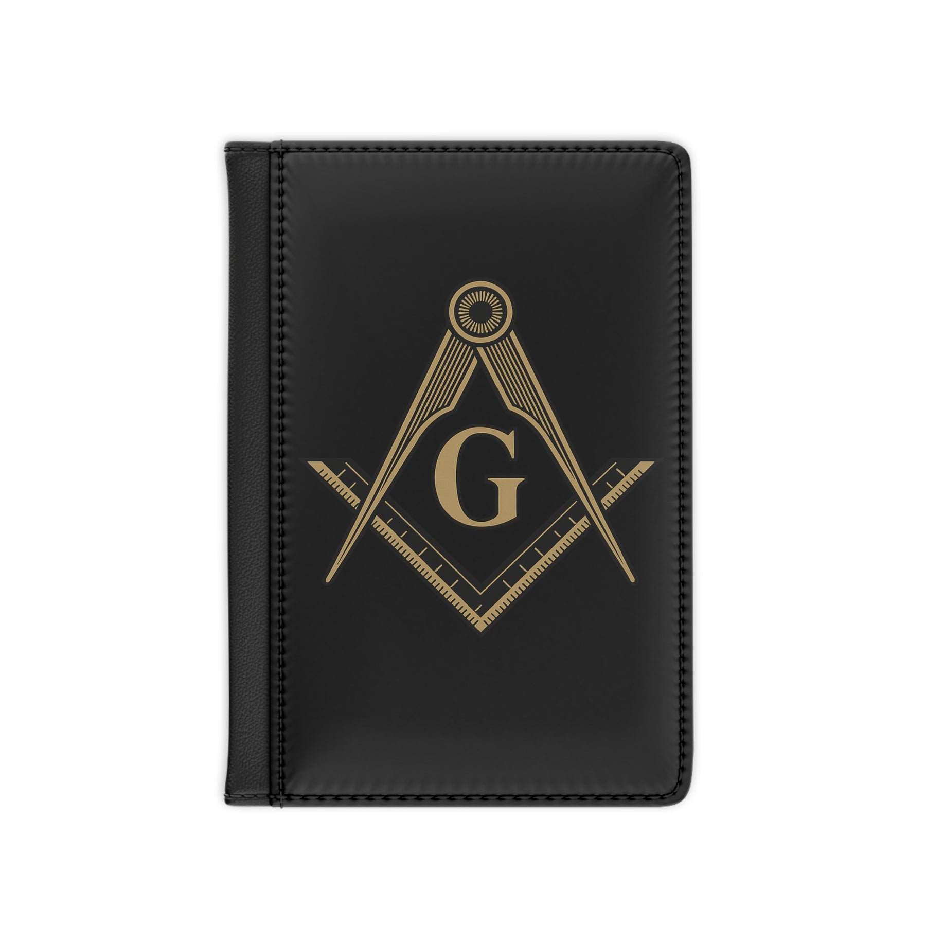 Master Mason Blue Lodge Passport Cover - S&C G PU Leather With Inner Compartments - Bricks Masons