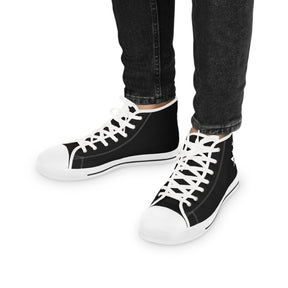 Allied Masonic Degrees Sneaker - High Top Black & White AMD White Emblem - Bricks Masons