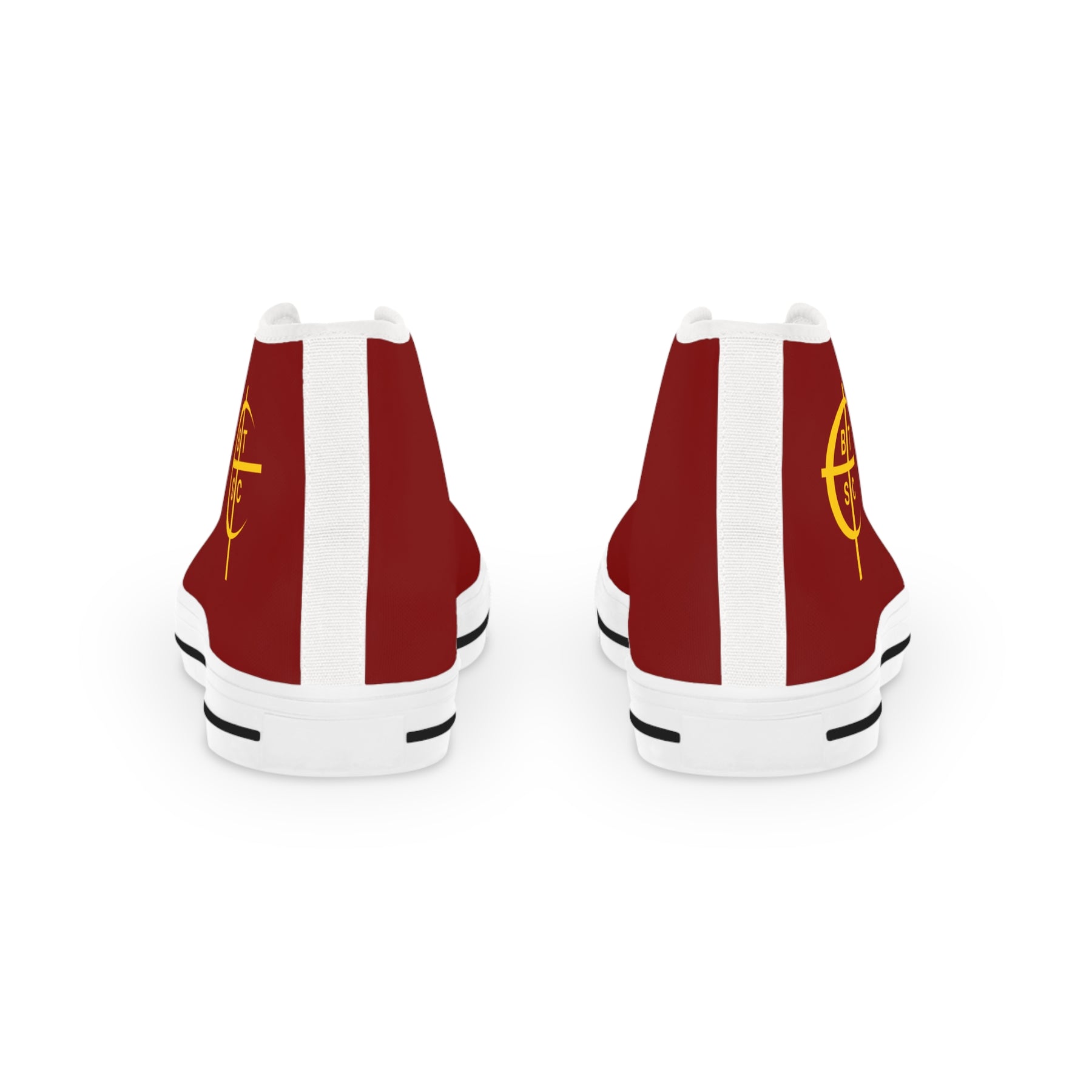 Council of Crusaders Sneaker - High Top Black & White Sole Maroon Canvas - Bricks Masons