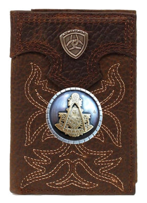 Past Master Blue Lodge Wallet - Square & Compass Trifold or Checkbook