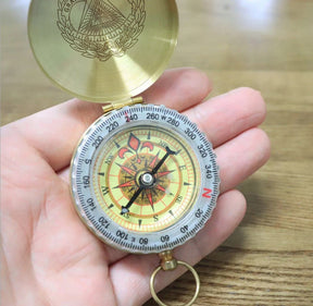 Grand Master Blue Lodge Navigational Compass - Gold Plating With Personalization