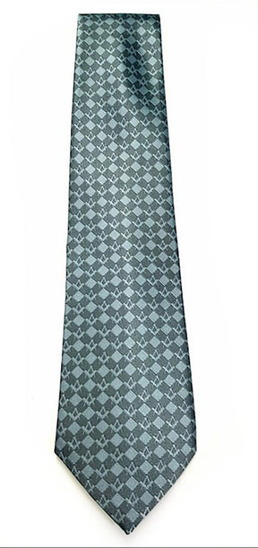 Master Mason Blue Lodge Necktie - Grey Squared