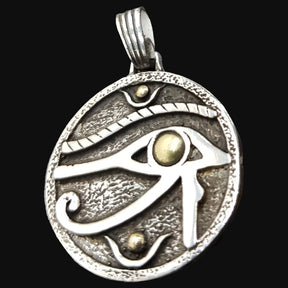 Eye of Horus Pendant in Silver and Gold 4 x 3 Cm 10.2 Gr Art 614 - Bricks Masons