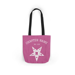 OES Tote Bag - Pink Polyester Custsomizable - Bricks Masons