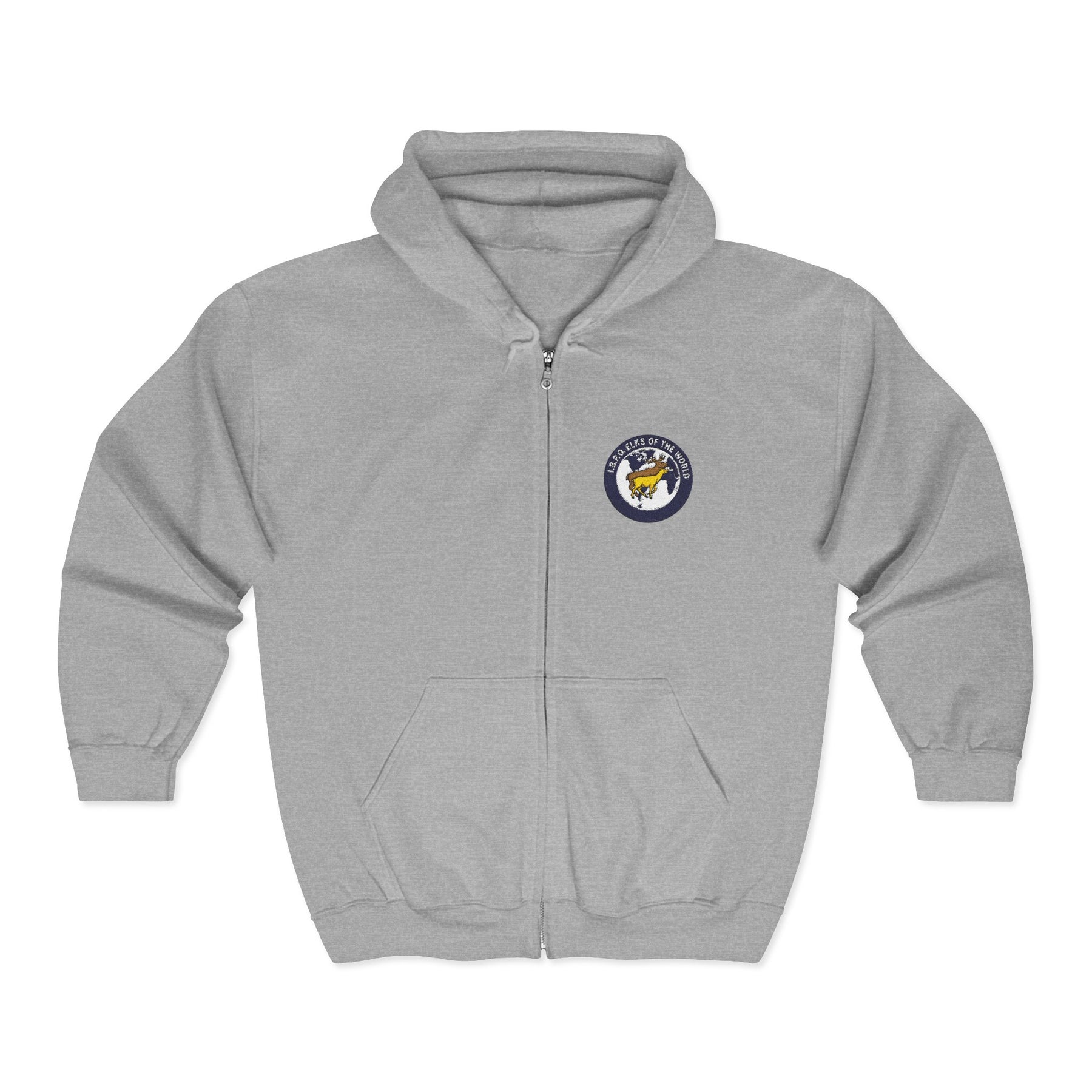 Elks of the World Hoodie - Zip Up Jacket Everyday Style - Bricks Masons