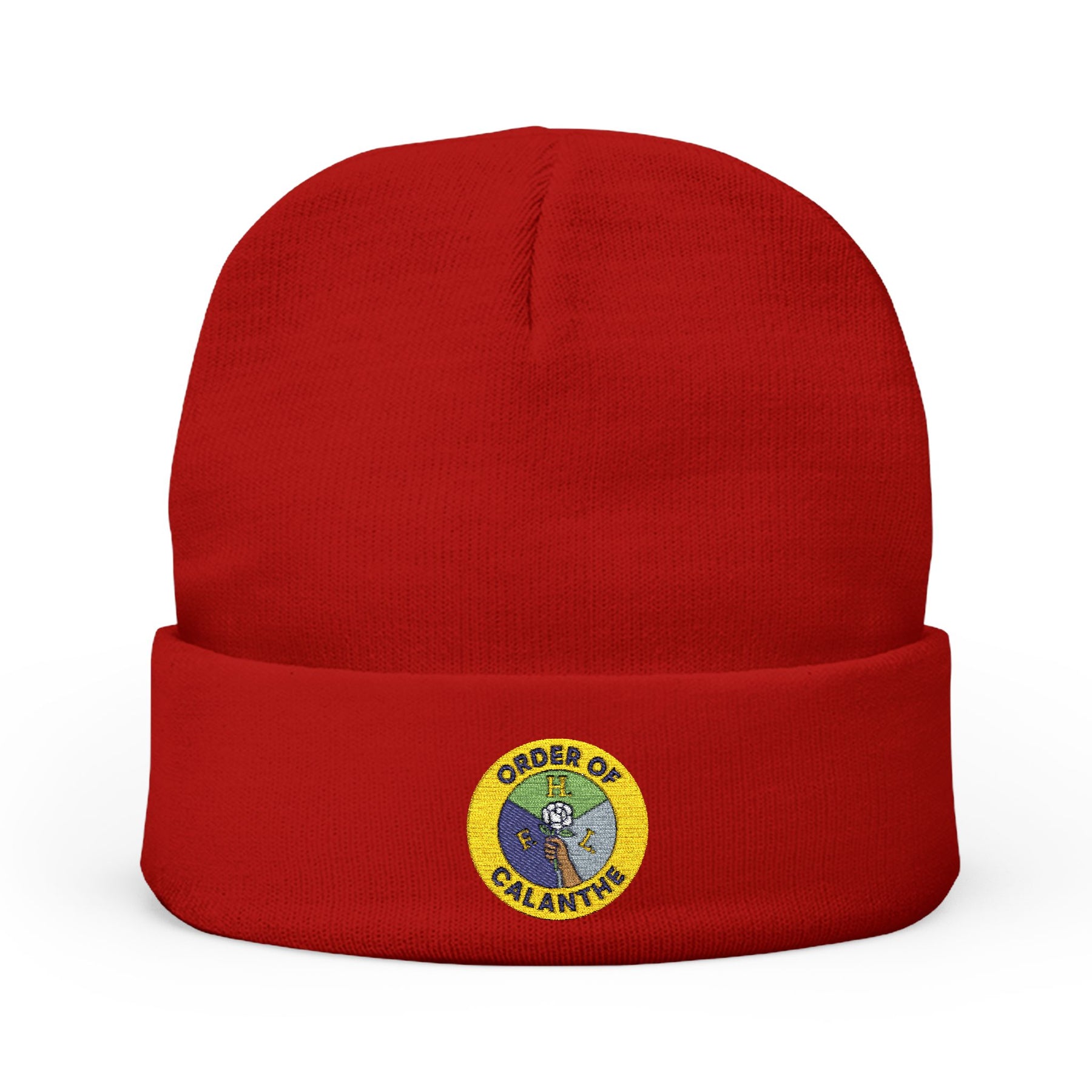 Order of Calanthe Beanie - Knit Embroidery Emblem - Bricks Masons