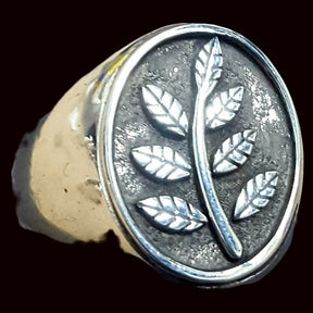 Masonic Silver Ring with Acacia 1.6 x 1.2 Weight 9 Gr Art 64 - Bricks Masons