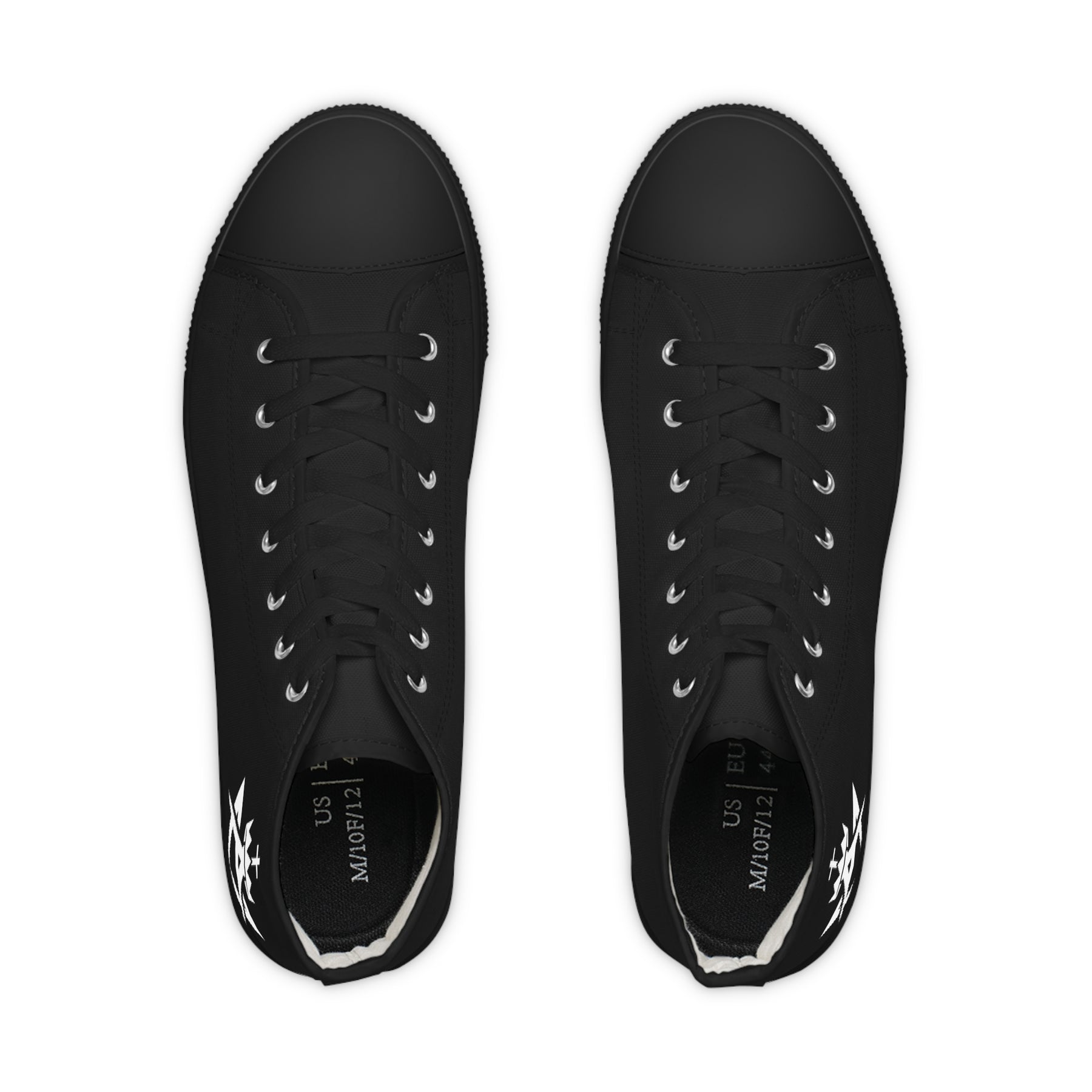 Allied Masonic Degrees Sneaker - High Top Black & White AMD White Emblem - Bricks Masons
