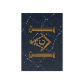 Master Mason Blue Lodge Greeting Card -  (Two-sided print) - Bricks Masons