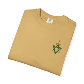 Allied Masonic Degrees T-Shirt - Cotton Garment-Dyed Tee Various Colors - Bricks Masons