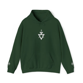 Allied Masonic Degrees Hoodie - Soft Cotton Poly Blend Embroidered Front Motif - Bricks Masons