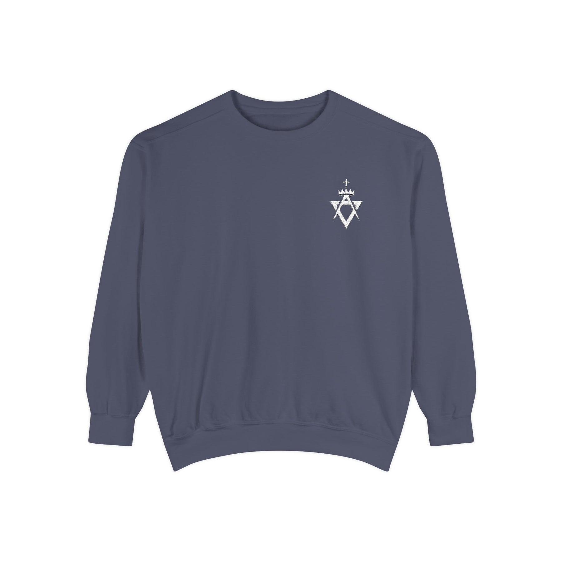 Allied Masonic Degrees Sweatshirt - Embroidered White AMD Emblem - Bricks Masons
