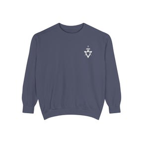 Allied Masonic Degrees Sweatshirt - Embroidered White AMD Emblem - Bricks Masons