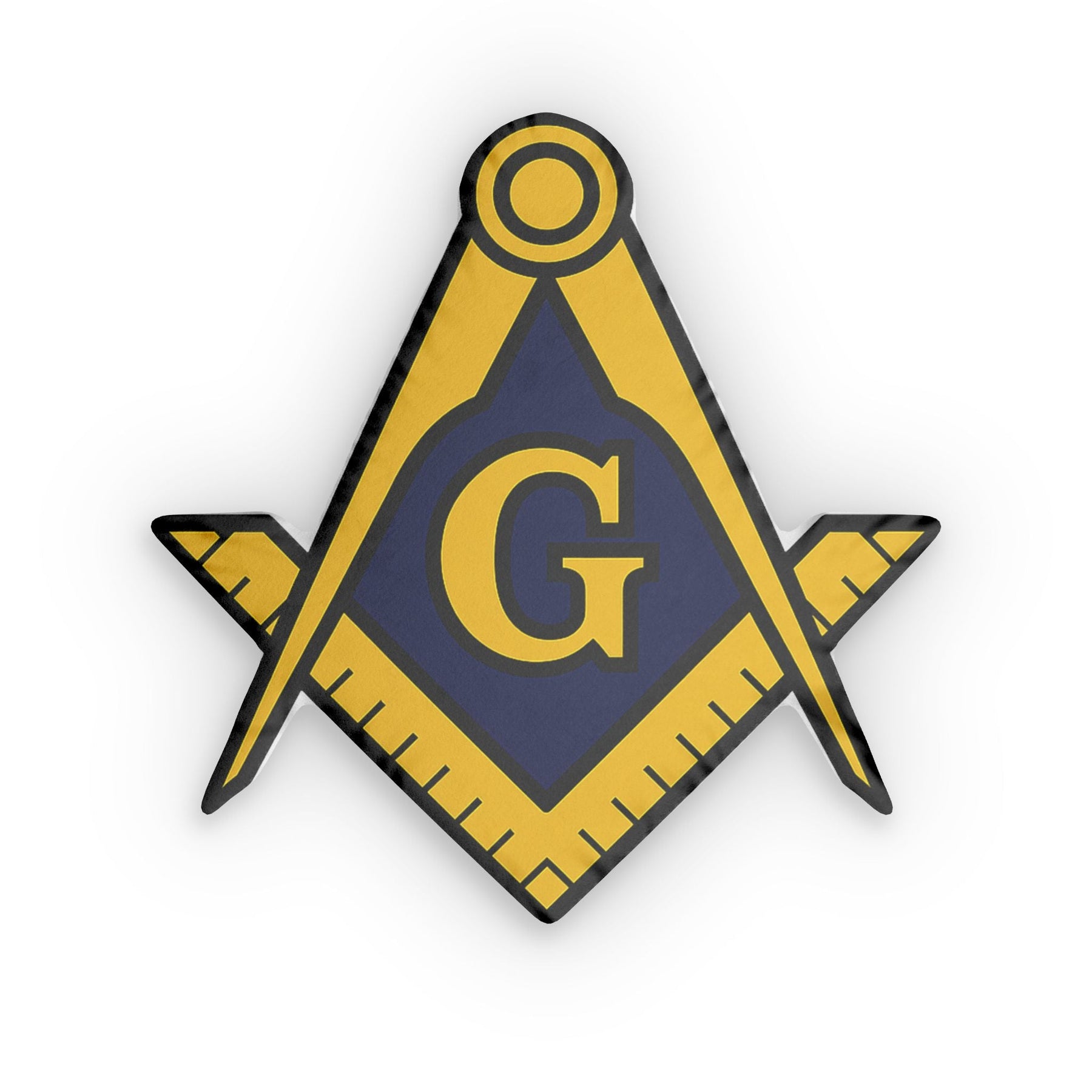 Master Mason Blue Lodge Pillow - Gold & Blue SCG - Bricks Masons