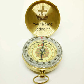 Knights Templar Navigational Compass - Gold Plating With Personalization
