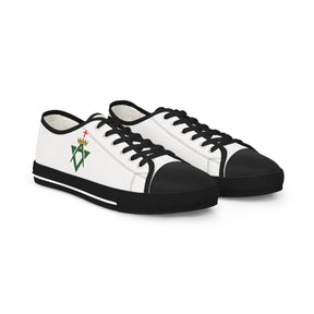 Allied Masonic Degrees Sneaker - Low Top Sneaker Black & White AMD Emblem - Bricks Masons