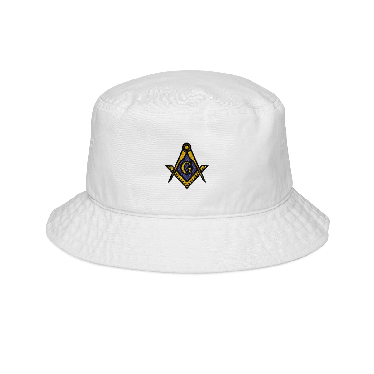 Master Mason Blue Lodge Bucket Hat - Square & Compasses with G Embroidery