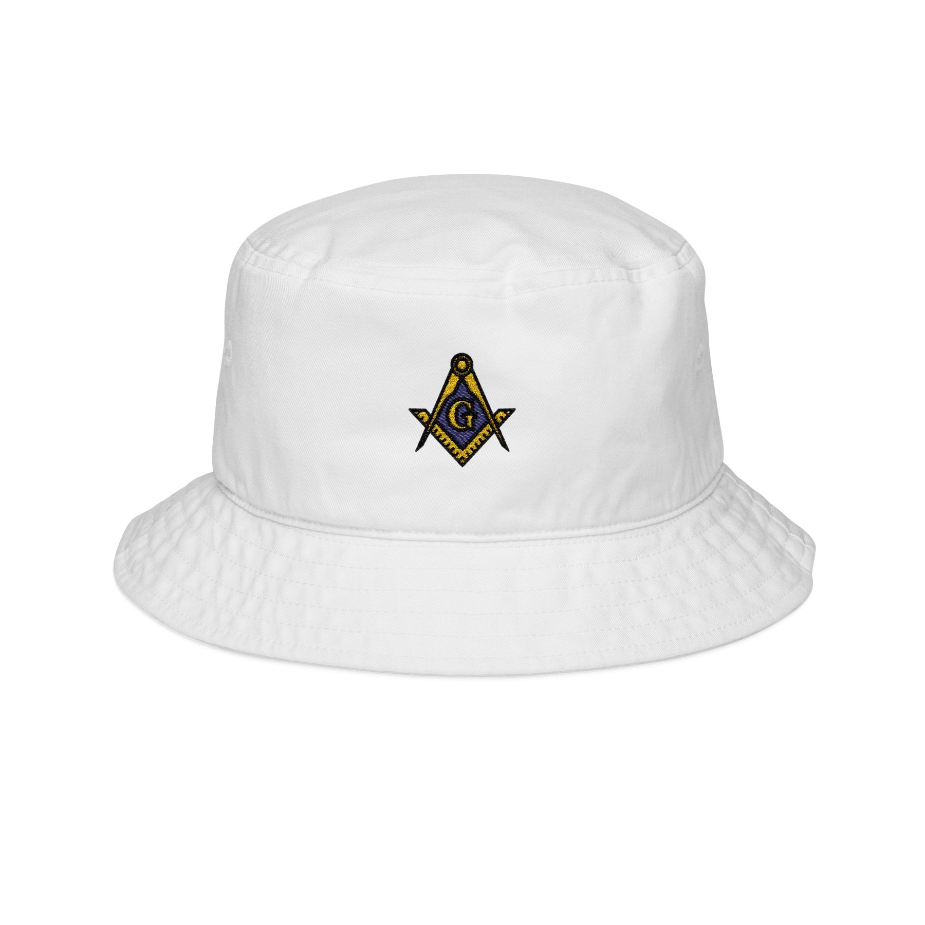 Master Mason Blue Lodge Bucket Hat - Square & Compasses with G Embroidery