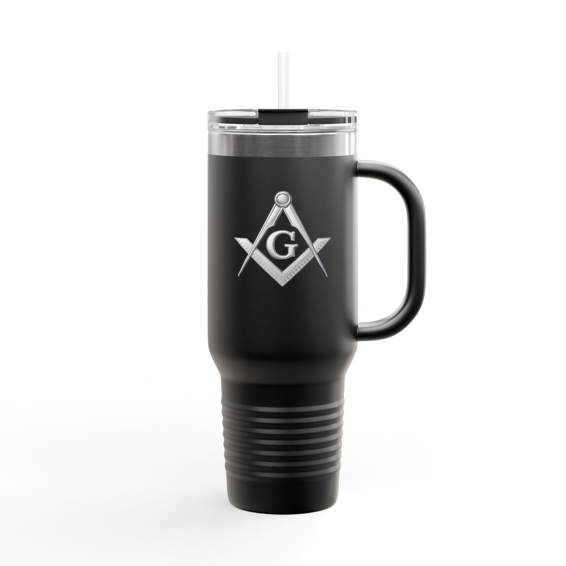 Master Mason Blue Lodge Ringneck Tumbler - Silver Square & Compass G Emblem