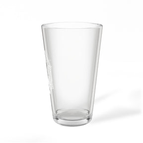 Master Mason Blue Lodge Pint Glass - Checkered Floor Pillars All-Seeing Eye & Tools