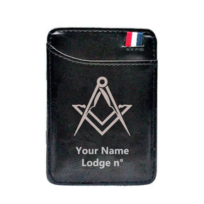 Master Mason Blue Lodge Wallet - Black & Brown