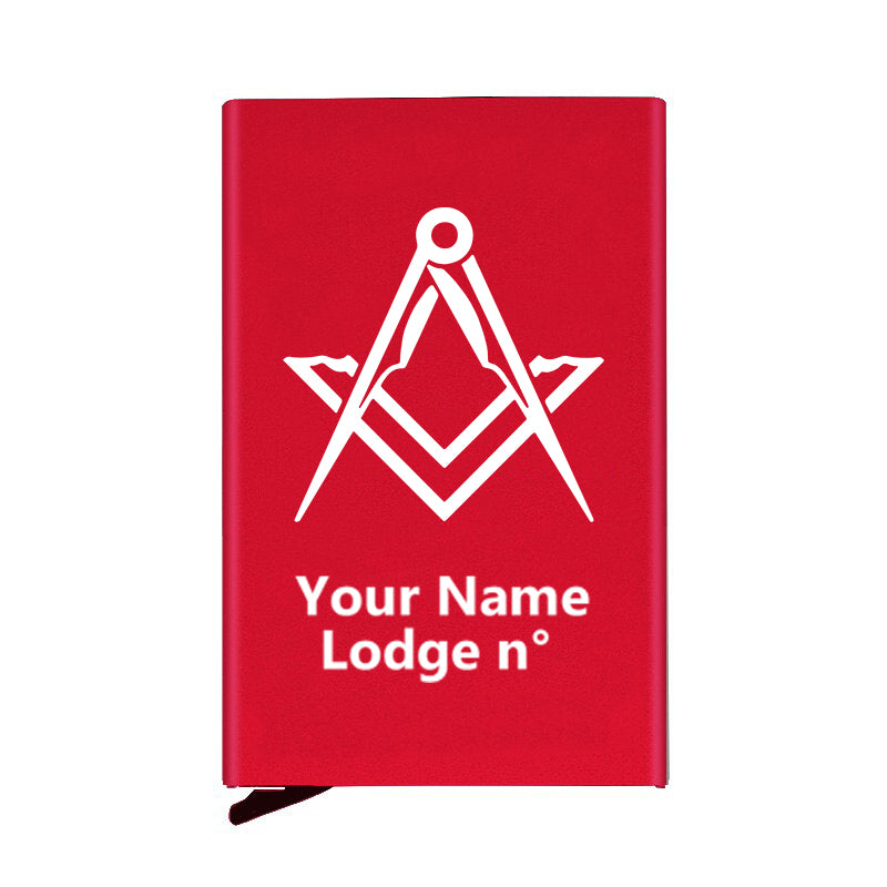 Master Mason Blue Lodge Credit Card Holder - Various Colors - Bricks Masons