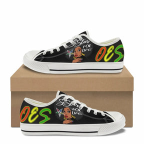 OES Sneakers -  Printed Design With Lace Up Closure - Bricks Masons