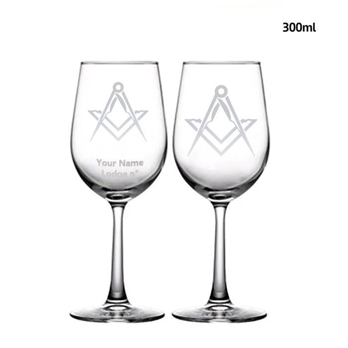 Master Mason Blue Lodge Champagne Flute - 2 Pieces Set