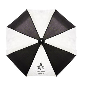 Master Mason Blue Lodge Umbrella - Wings Down Three Folding Windproof