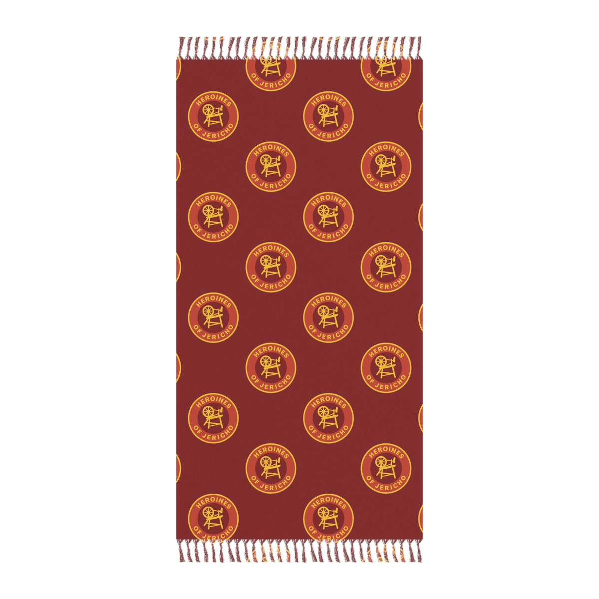 Heroines of Jericho Towel - Beach Cloth Polyester With Knotted Tassels - Bricks Masons
