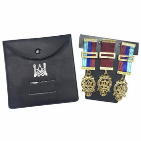 Master Mason Blue Lodge Jewels Case - Medium Black Imitation Leather