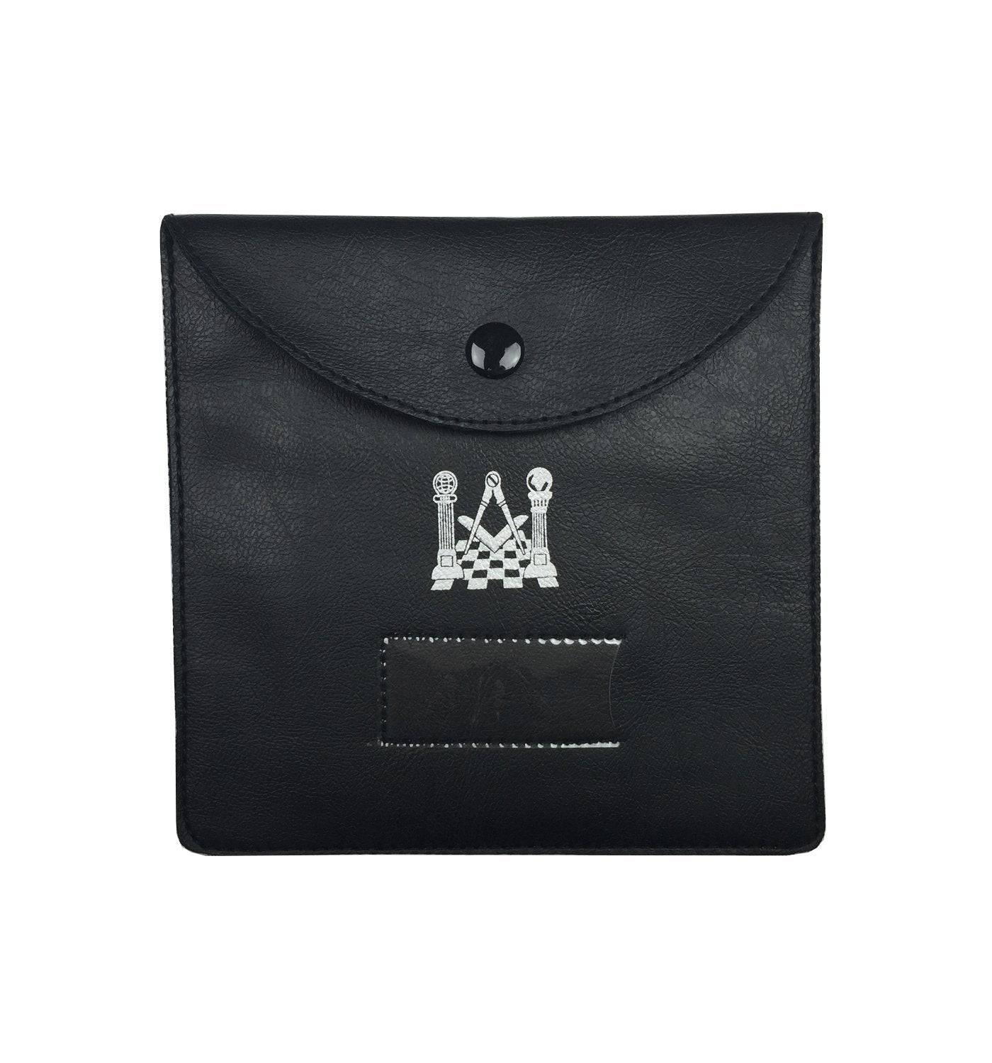 Master Mason Blue Lodge Jewels Case - Medium Black Imitation Leather