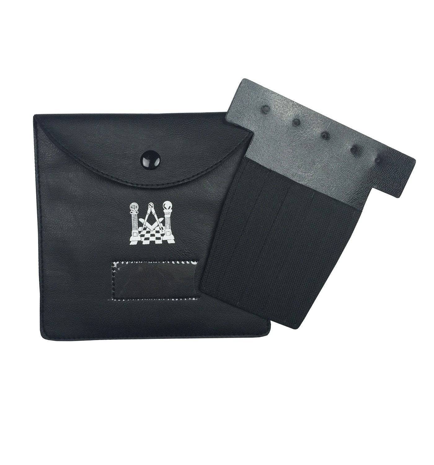 Master Mason Blue Lodge Jewels Case - Medium Black Imitation Leather