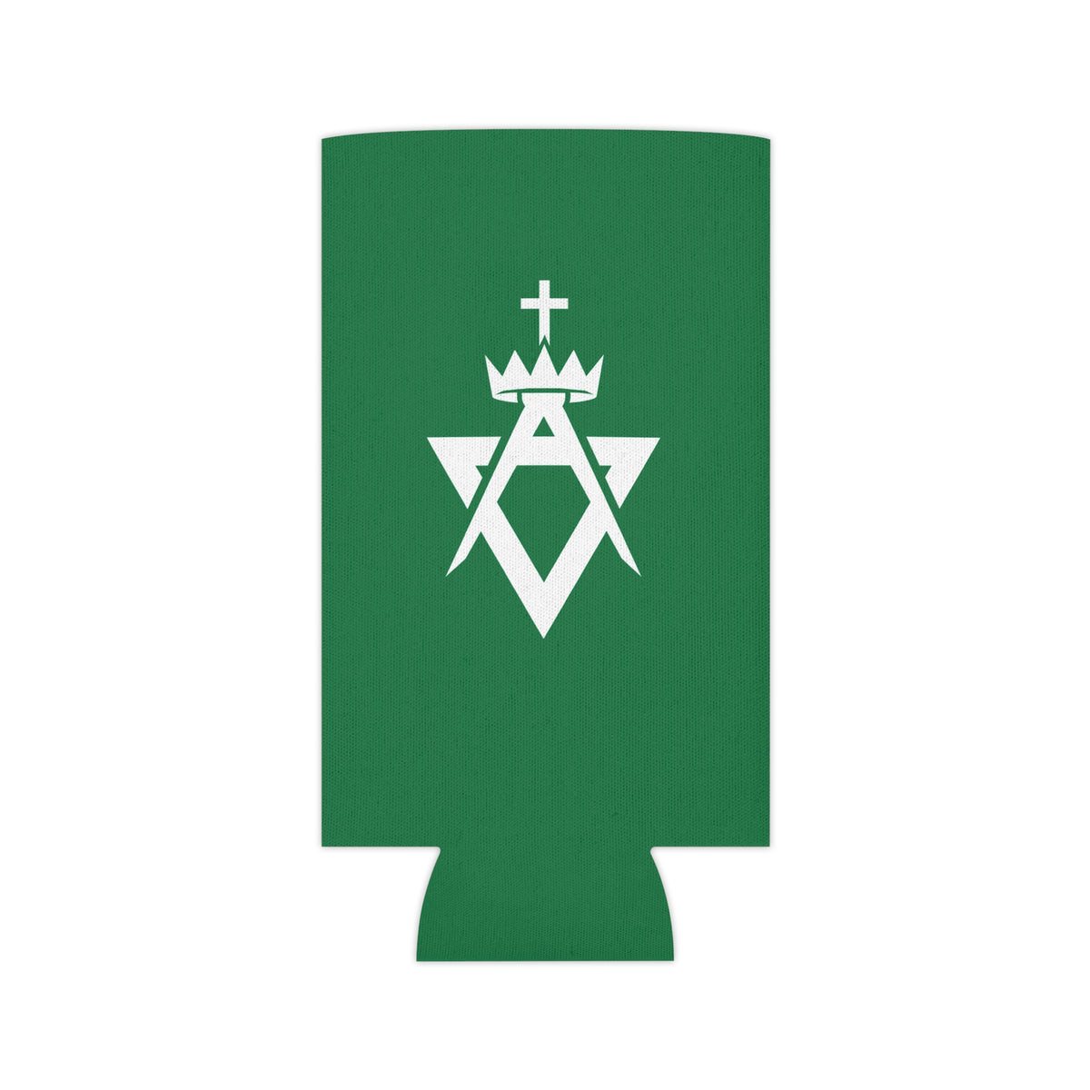 Allied Masonic Degrees Can Cooler - Green & White Polyester Exterior - Bricks Masons