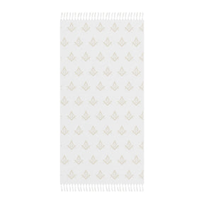 Master Mason Blue Lodge Towel - S & C Polyester With Knotted Tassels - Bricks Masons