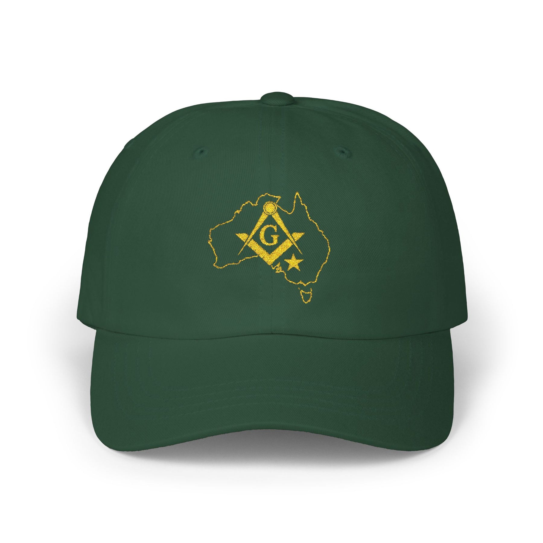 Master Mason Blue Lodge Australia Jurisdiction Baseball Cap - Australia Map Square & Compass G - Bricks Masons